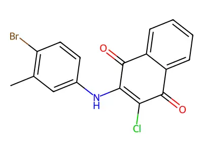 2-(4-Bromo-3-methylanilino)-3-chloronaphthoquinone structure