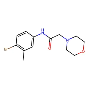 N-(4-bromo-3-methylphenyl)-2-(morpholin-4-yl)acetamide structure
