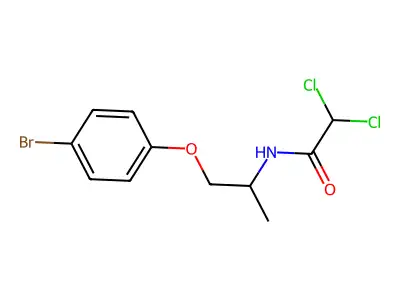Acetamide, N-[2-(4-bromophenoxy)-1-methylethyl]-2,2-dichloro- structure