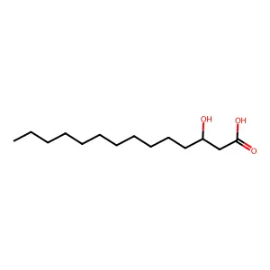 (+-)-3-Hydroxytetradecanoic acid structure