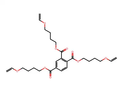 1,2,4-Benzenetricarboxylic acid, 1,2,4-tris(4-(ethenyloxy)butyl) ester structure