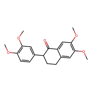 2-(3,4-dimethoxyphenyl)-6,7-dimethoxy-3,4-dihydro-2H-naphthalen-1-one structure