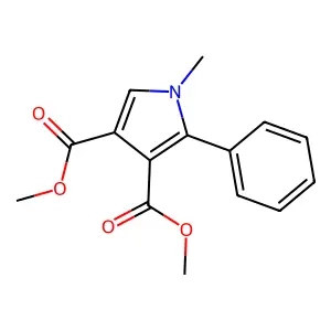 Dimethyl 1-methyl-2-phenyl-1H-pyrrole-3,4-dicarboxylate structure