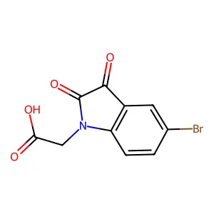 2-(5-Bromo-2,3-dioxoindolin-1-yl)acetic acid structure