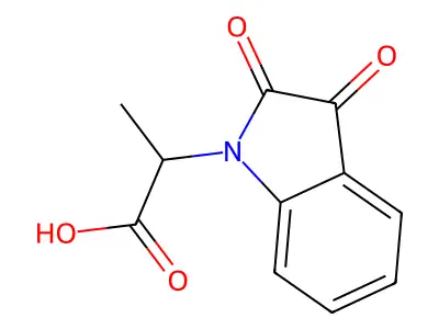 2,3-Dihydro-alpha-methyl-2,3-dioxo-1H-indole-1-acetic acid structure