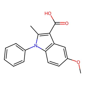 5-Methoxy-2-methyl-1-phenyl-1H-indole-3-carboxylic acid structure