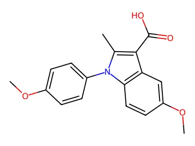 5-methoxy-1-(4-methoxyphenyl)-2-methyl-1H-indole-3-carboxylic acid structure