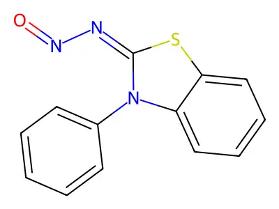 N-(3-phenyl-1,3-benzothiazol-2-ylidene)nitrous amide structure