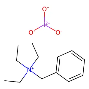 Ammonium, benzyltriethyl-, iodate structure