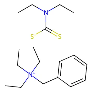 三乙基苄基二乙基二硫代氨基甲酸铵 structure