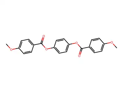Benzoic acid, 4-methoxy-, 1,4-phenylene ester structure