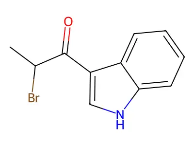 2-bromo-1-(1H-indol-3-yl)propan-1-one structure