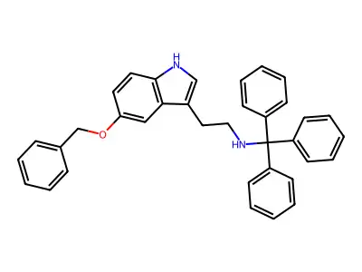 2-[5-(benzyloxy)-1H-indol-3-yl]-N-tritylethanamine structure