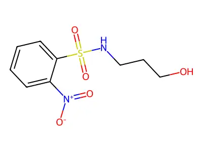 N-(3-hydroxypropyl)-2-nitrobenzenesulfonamide structure