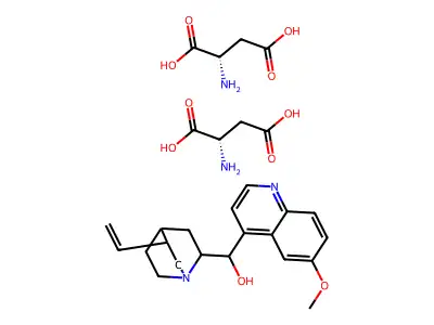 Aspartic acid--6'-methoxycinchonan-9-ol (2/1) structure