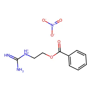 Guanidine, (2-hydroxyethyl)-, benzoate (ester), mononitrate structure