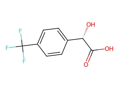 (2S)-2-hydroxy-2-[4-(trifluoromethyl)phenyl]acetic acid structure