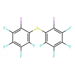 Bis(2,3,4,5-tetrafluoro-6-iodophenyl) sulfide structure
