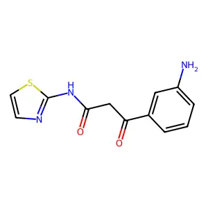 Benzenepropanamide, 3-amino-beta-oxo-N-2-thiazolyl- structure