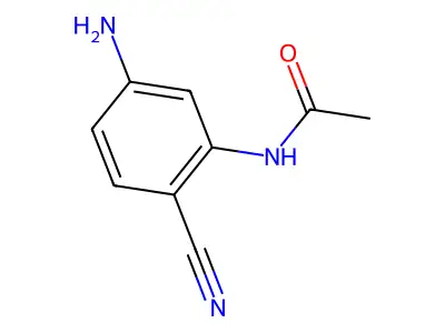 N-(5-amino-2-cyanophenyl)acetamide structure