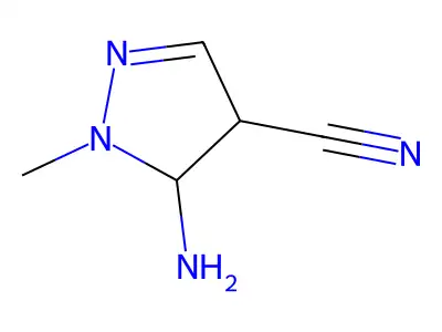 3-Amino-2-methyl-3,4-dihydropyrazole-4-carbonitrile structure