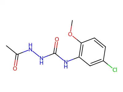 1-Acetyl-4-(5-chloro-2-methoxyphenyl)semicarbazide structure