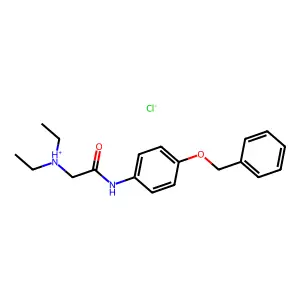 Acetanilide, 4'-benzyloxy-2-diethylamino-, hydrochloride structure
