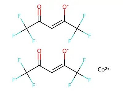 Cobalt;bis(1,1,1,5,5,5-hexafluoro-4-hydroxypent-3-en-2-one) structure