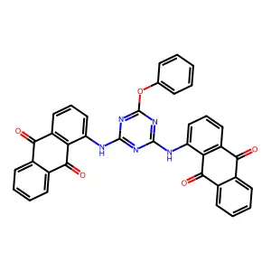 9,10-Anthracenedione, 1,1'-((6-phenoxy-1,3,5-triazine-2,4-diyl)diimino)bis- structure