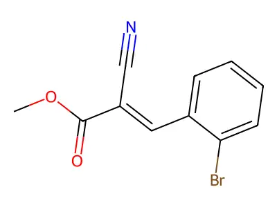 Acrylic acid, 2-cyano-3-(2-bromophenyl)-, methyl ester structure
