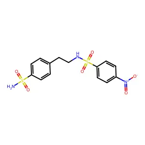 4-[2-(4-Nitrobenzenesulfonamido)ethyl]benzene-1-sulfonamide structure