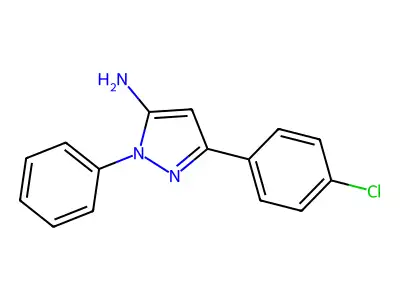 3-(4-Chlorophenyl)-1-phenyl-1H-pyrazol-5-amine structure