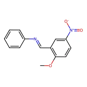 Aniline, N-(2-methoxy-5-nitrobenzylidene)- structure