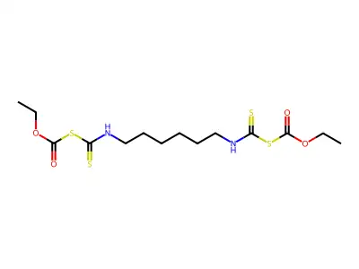 Carbonic acid, thio-, bis(anhydrosulfide) with hexamethylenebis(dithiocarbamic acid), diethyl ester structure