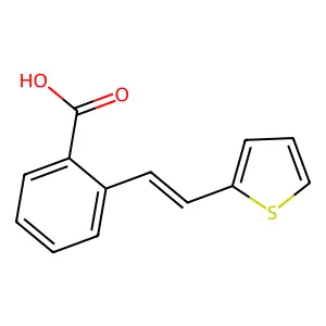 2-(2-Thiophen-2-ylethenyl)benzoic acid structure
