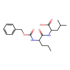 Carbobenzyloxy-l-norvalyl-l-leucine structure