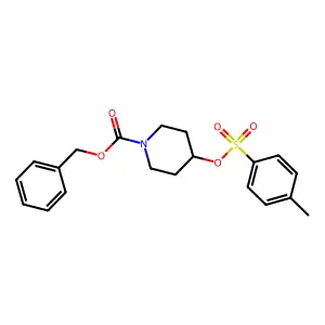 Benzyl 4-(tosyloxy)piperidine-1-carboxylate structure