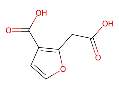 2-(carboxymethyl)furan-3-carboxylic Acid structure