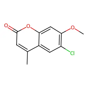 6-chloro-7-methoxy-4-methyl-2H-chromen-2-one structure