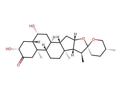 (25R)-2-Oxo-5alpha-spirostan-3beta,6beta-diol structure