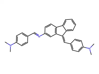 9H-fluoren-2-amine,n,9-bis[[4-(dimethylamino)phenyl]methylene]- structure