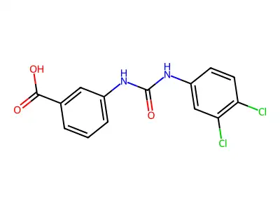 3-{[(3,4-Dichlorophenyl)carbamoyl]amino}benzoic acid structure