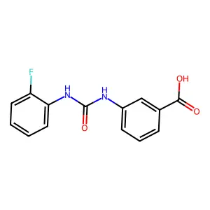 3-[3-(2-氟苯基)脲基]苯甲酸 structure