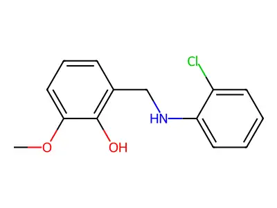 2-{[(2-Chlorophenyl)amino]methyl}-6-methoxyphenol structure
