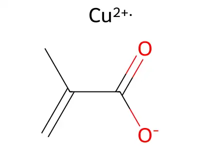 Copper 2-methylprop-2-enoate structure