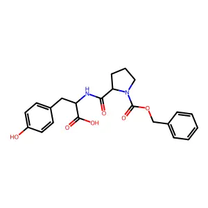 1-[(Benzyloxy)carbonyl]prolyltyrosine structure