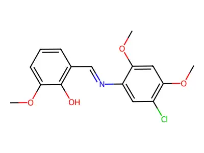 2-{(E)-[(5-chloro-2,4-dimethoxyphenyl)imino]methyl}-6-methoxyphenol structure