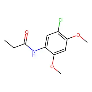 N-(5-chloro-2,4-dimethoxyphenyl)propanamide structure