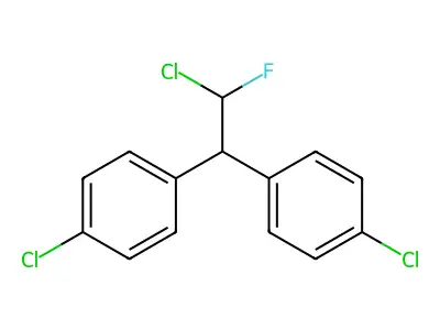 1-Chloro-4-(2-chloro-1-(4-chlorophenyl)-2-fluoroethyl)benzene structure