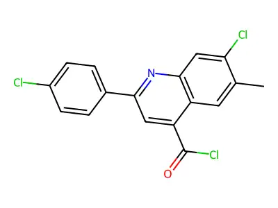 7-Chloro-2-(4-chlorophenyl)-6-methylquinoline-4-carbonyl chloride structure